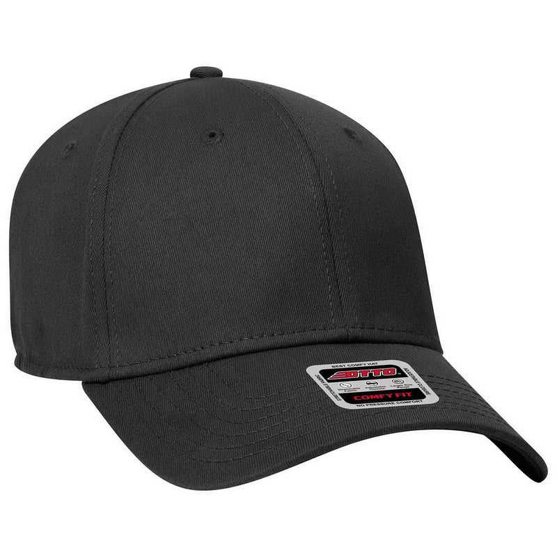 OTTO 19-1283 Comfy Fit 6 Panel Low Profile Baseball Cap - Black - HIT a Double - 1