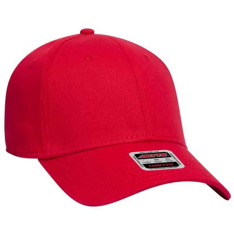 OTTO 19-1283 Comfy Fit 6 Panel Low Profile Baseball Cap - Red - HIT a Double - 1