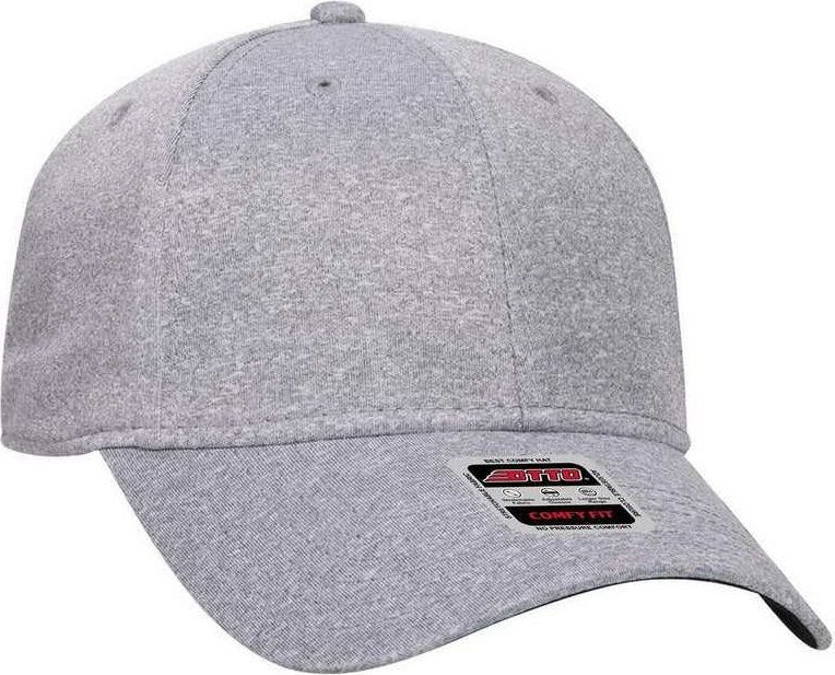 OTTO 19-1285 Otto Comfy Fit 6 Panel Low Profile Baseball Cap - Heather Gray - HIT a Double - 1