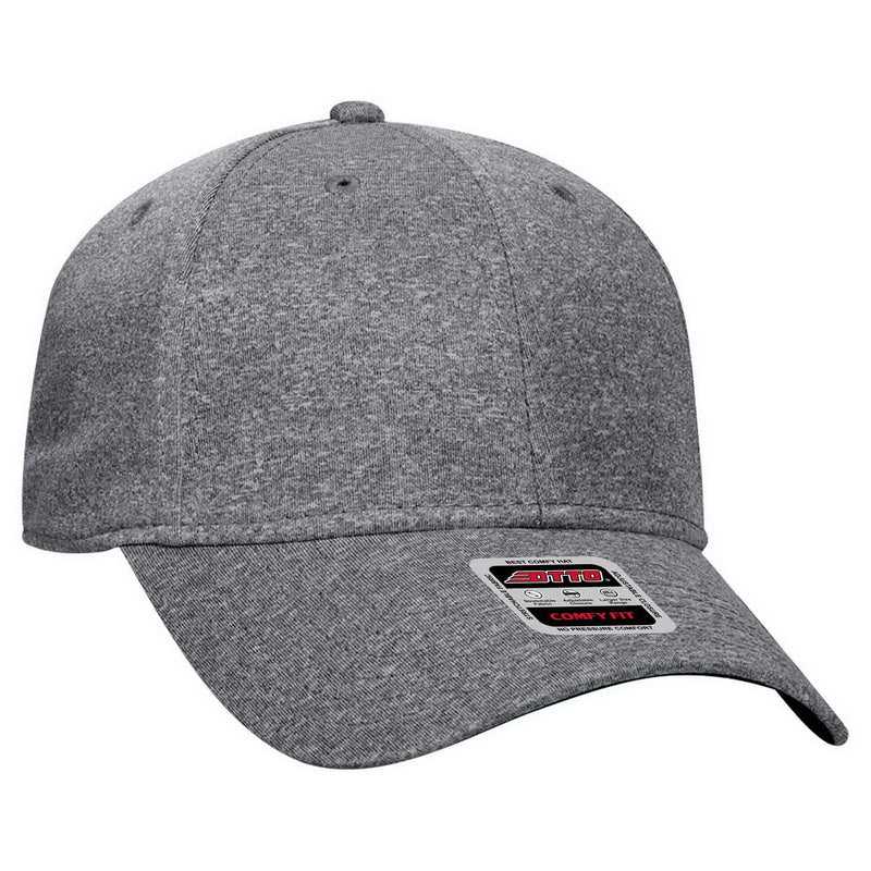 OTTO 19-1285 Otto Comfy Fit 6 Panel Low Profile Baseball Cap - Heather Black - HIT a Double - 1