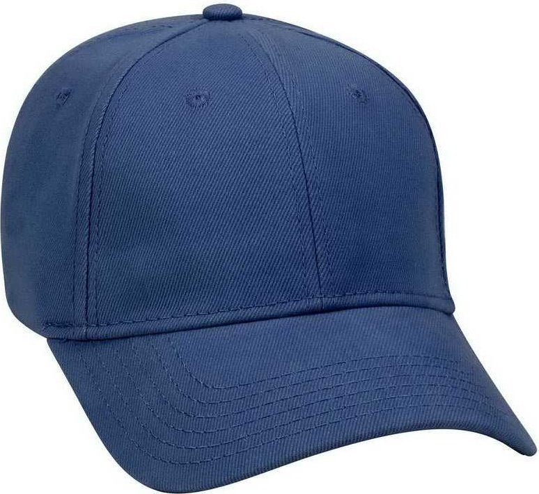 OTTO 19-251 Brushed Bull Denim Seamed Front Panel Low Profile Pro Style Cap - Royal - HIT a Double - 2