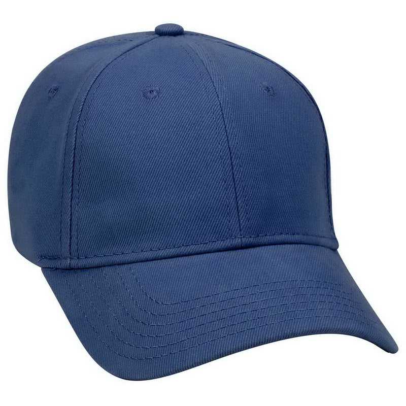 OTTO 19-251 Brushed Bull Denim Seamed Front Panel Low Profile Pro Style Cap - Royal - HIT a Double - 1