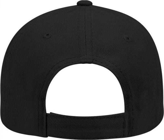 OTTO 19-251 Brushed Bull Denim Seamed Front Panel Low Profile Pro Style Cap - Black - HIT a Double - 1