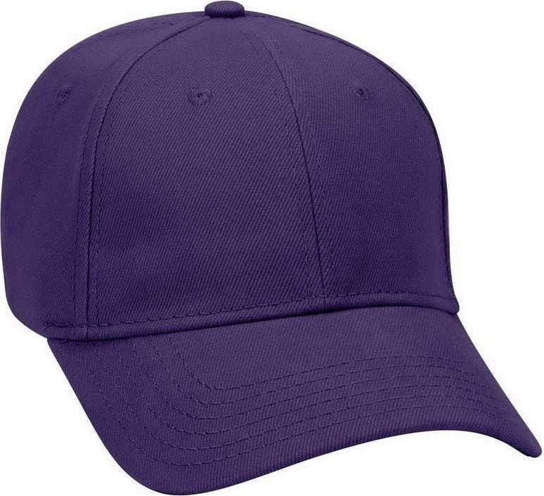 OTTO 19-251 Brushed Bull Denim Seamed Front Panel Low Profile Pro Style Cap - Purple - HIT a Double - 1