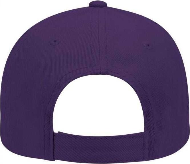 OTTO 19-251 Brushed Bull Denim Seamed Front Panel Low Profile Pro Style Cap - Purple - HIT a Double - 2