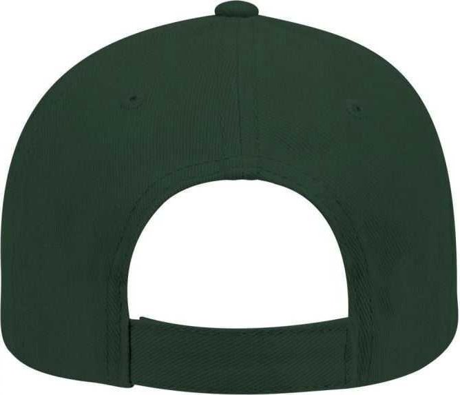 OTTO 19-251 Brushed Bull Denim Seamed Front Panel Low Profile Pro Style Cap - Dark Green - HIT a Double - 2