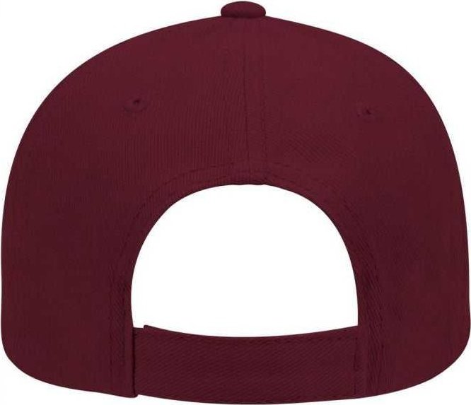 OTTO 19-251 Brushed Bull Denim Seamed Front Panel Low Profile Pro Style Cap - Burgandy Maroon - HIT a Double - 2