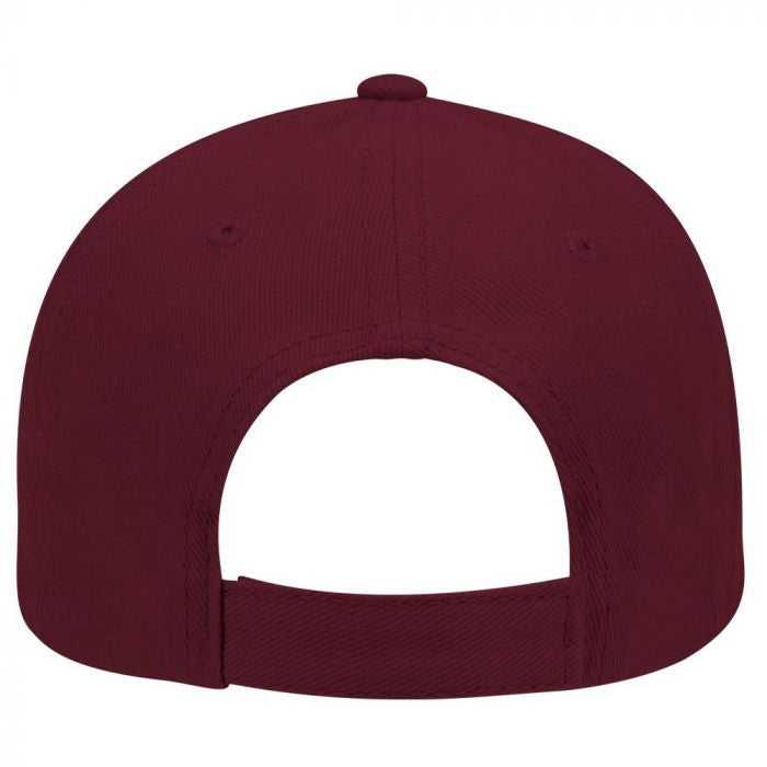 OTTO 19-251 Brushed Bull Denim Seamed Front Panel Low Profile Pro Style Cap - Burgandy Maroon - HIT a Double - 1