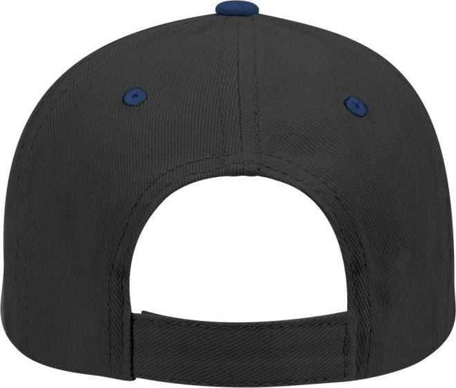 OTTO 19-251 Brushed Bull Denim Seamed Front Panel Low Profile Pro Style Cap - Royal Black - HIT a Double - 2