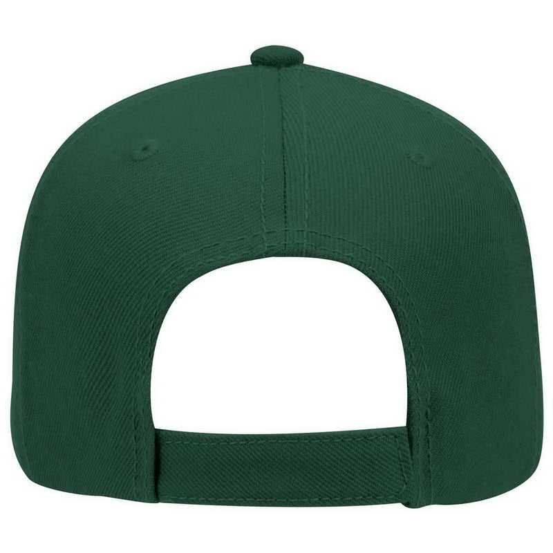 OTTO 19-304 Wool Blend Gray Undervisor Low Profile Pro Style Structured Firm Front Panel Cap - Dark Green - HIT a Double - 1