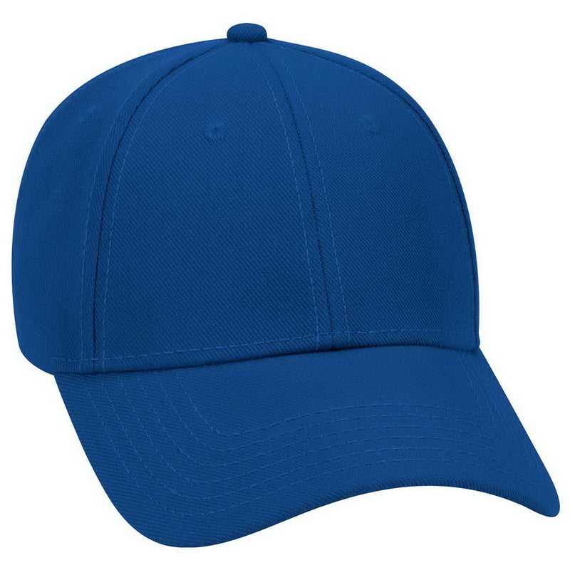 OTTO 19-304 Wool Blend Gray Undervisor Low Profile Pro Style Structured Firm Front Panel Cap - Royal - HIT a Double - 1