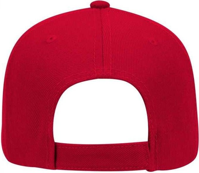 OTTO 19-304 Wool Blend Gray Undervisor Low Profile Pro Style Structured Firm Front Panel Cap - Red - HIT a Double - 2