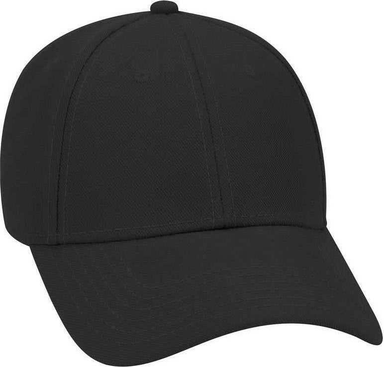 OTTO 19-304 Wool Blend Gray Undervisor Low Profile Pro Style Structured Firm Front Panel Cap - Black - HIT a Double - 1