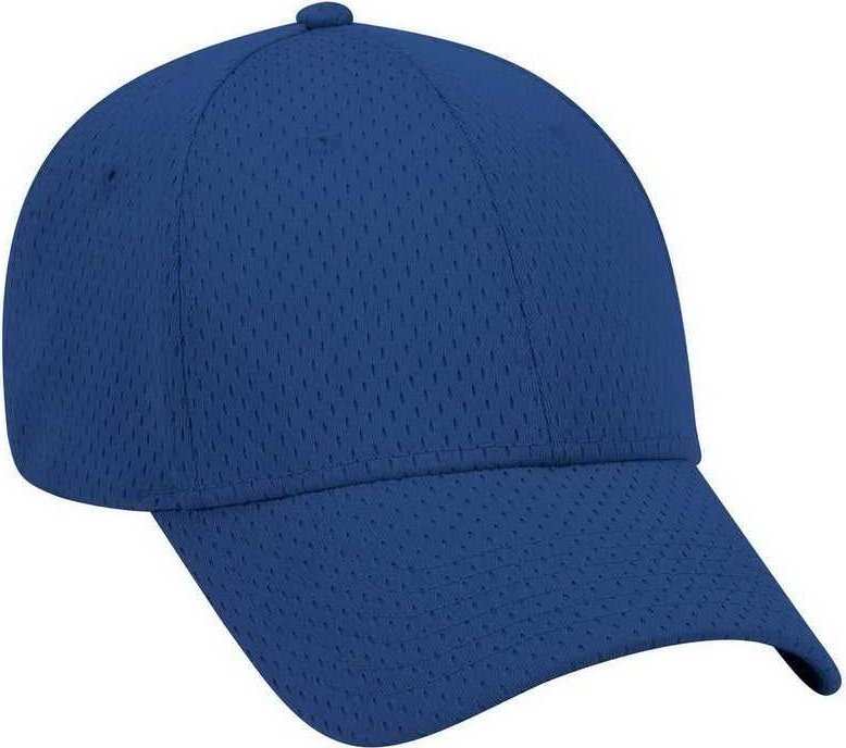 OTTO 19-366 Polyester Pro Mesh Gray Undervisor Low Profile Pro Style Structured Firm Front Panel Cap - Royal - HIT a Double - 2