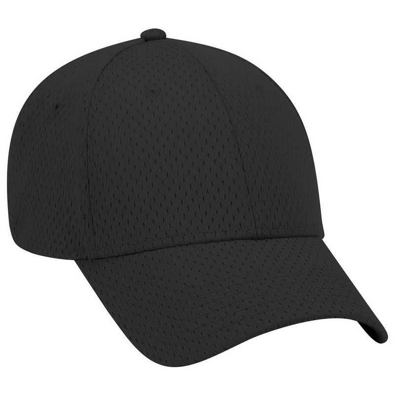 OTTO 19-366 Polyester Pro Mesh Gray Undervisor Low Profile Pro Style Structured Firm Front Panel Cap - Black - HIT a Double - 1