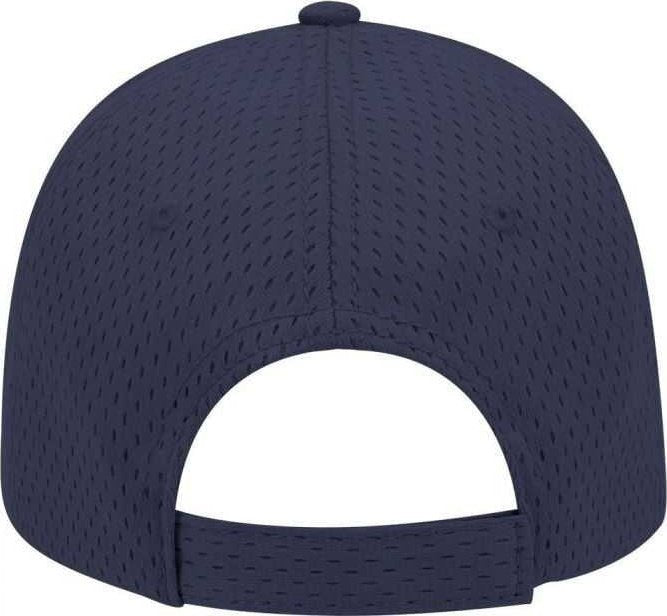 OTTO 19-366 Polyester Pro Mesh Gray Undervisor Low Profile Pro Style Structured Firm Front Panel Cap - Navy - HIT a Double - 2