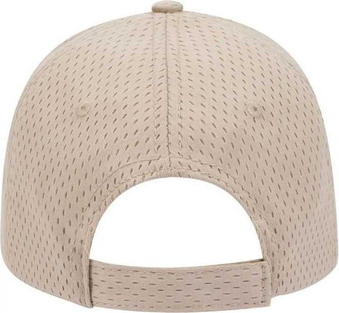 OTTO 19-366 Polyester Pro Mesh Gray Undervisor Low Profile Pro Style Structured Firm Front Panel Cap - Khaki - HIT a Double - 2