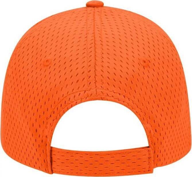 OTTO 19-366 Polyester Pro Mesh Gray Undervisor Low Profile Pro Style Structured Firm Front Panel Cap - Orange - HIT a Double - 2