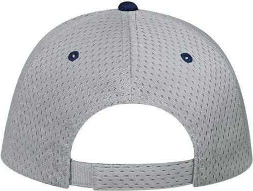 OTTO 19-366 Polyester Pro Mesh Gray Undervisor Low Profile Pro Style Structured Firm Front Panel Cap - Navy Gray - HIT a Double - 2