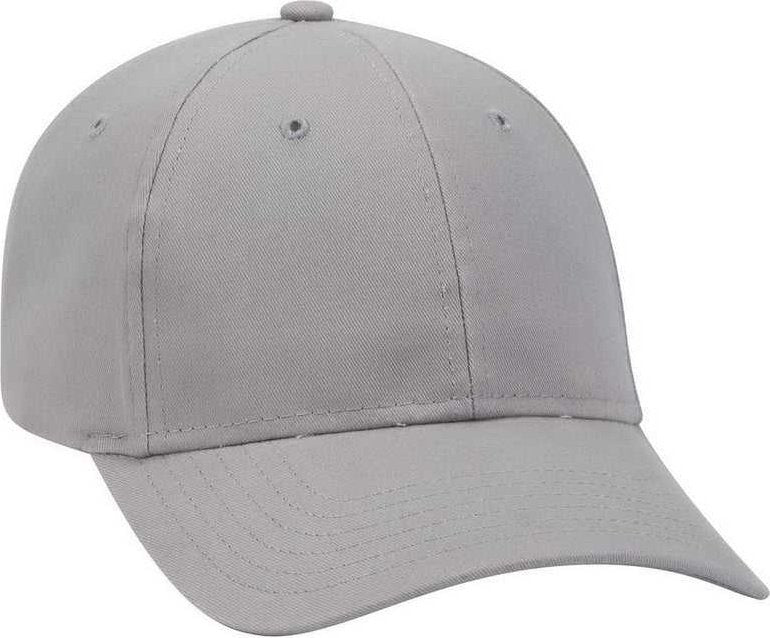OTTO 19-503 Brushed Cotton Twill Low Profile Pro Style Cap with Full Buckram - Gray - HIT a Double - 1