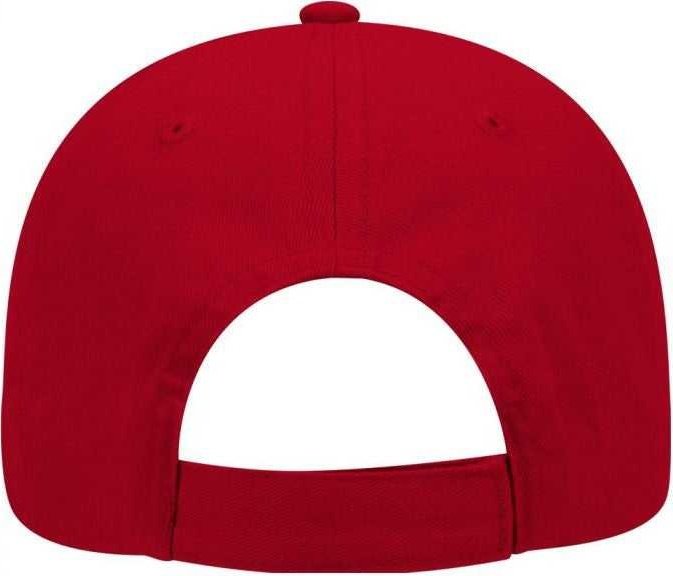 OTTO 19-503 Brushed Cotton Twill Low Profile Pro Style Cap with Full Buckram - Red - HIT a Double - 2