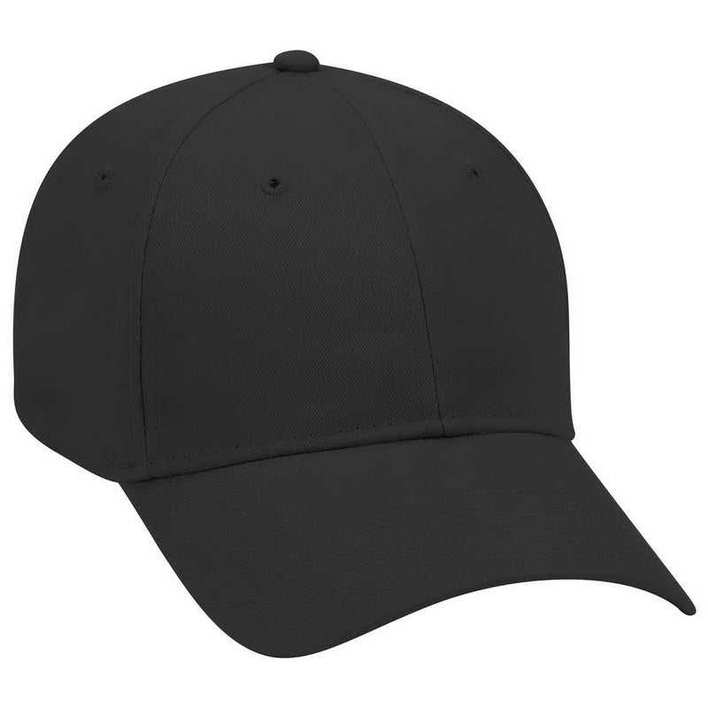 OTTO 19-503 Brushed Cotton Twill Low Profile Pro Style Cap with Full Buckram - Black - HIT a Double - 1