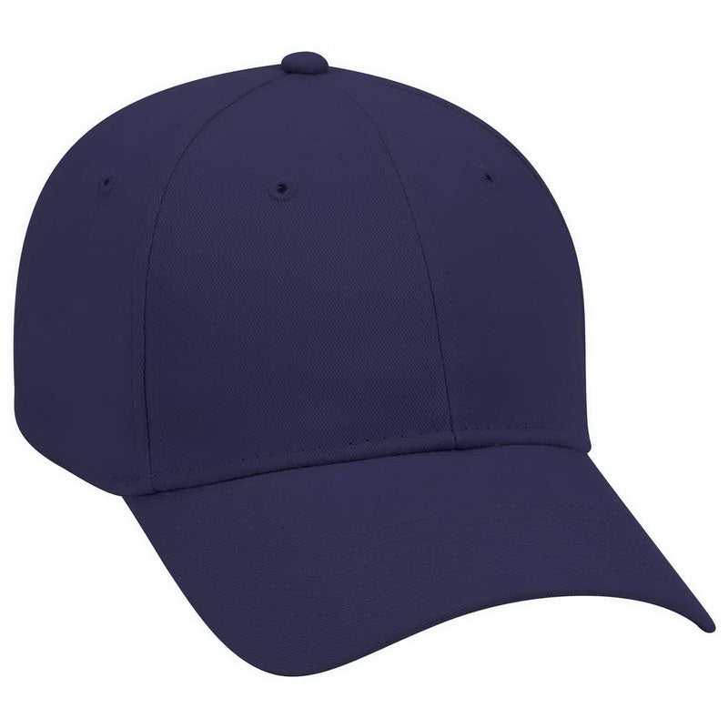 OTTO 19-503 Brushed Cotton Twill Low Profile Pro Style Cap with Full Buckram - Navy - HIT a Double - 1