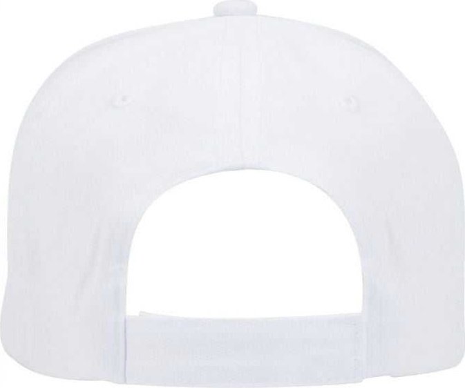 OTTO 19-503 Brushed Cotton Twill Low Profile Pro Style Cap with Full Buckram - White - HIT a Double - 2