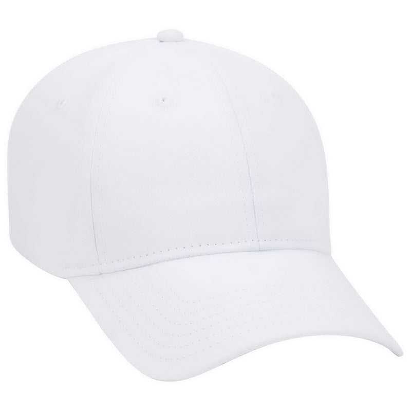 OTTO 19-503 Brushed Cotton Twill Low Profile Pro Style Cap with Full Buckram - White - HIT a Double - 1