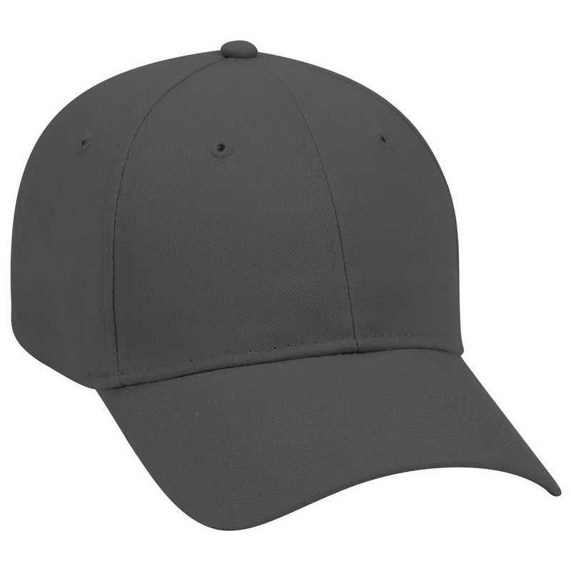 OTTO 19-503 Brushed Cotton Twill Low Profile Pro Style Cap with Full Buckram - Charcoal Gray - HIT a Double - 1