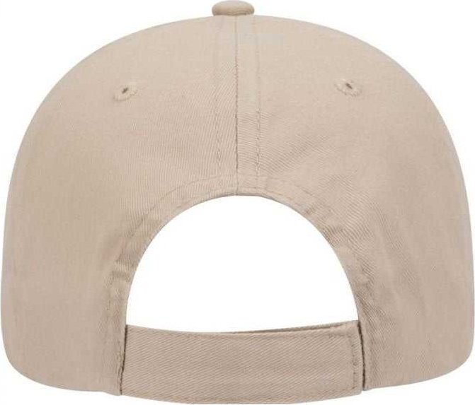 OTTO 19-503 Brushed Cotton Twill Low Profile Pro Style Cap with Full Buckram - Khaki - HIT a Double - 2