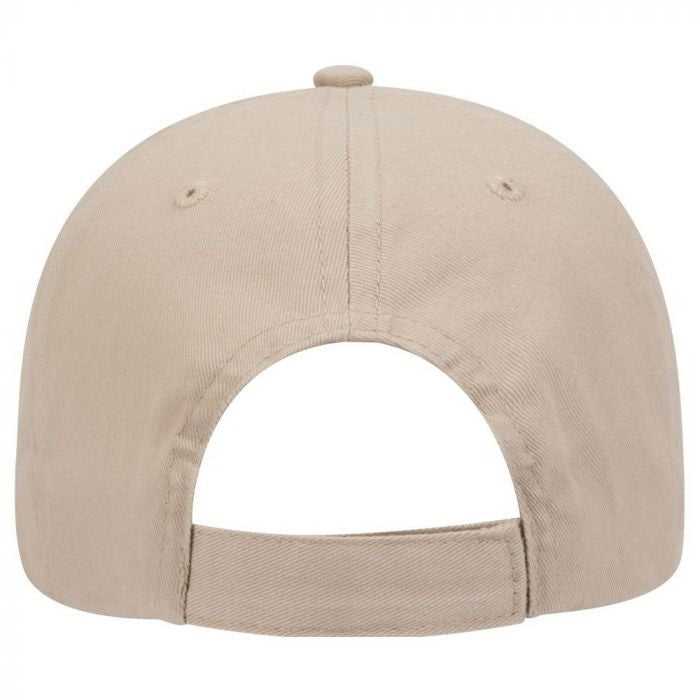 OTTO 19-503 Brushed Cotton Twill Low Profile Pro Style Cap with Full Buckram - Khaki - HIT a Double - 1