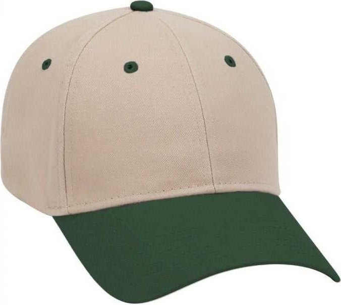 OTTO 19-503 Brushed Cotton Twill Low Profile Pro Style Cap with Full Buckram - Dark Green Khaki - HIT a Double - 1