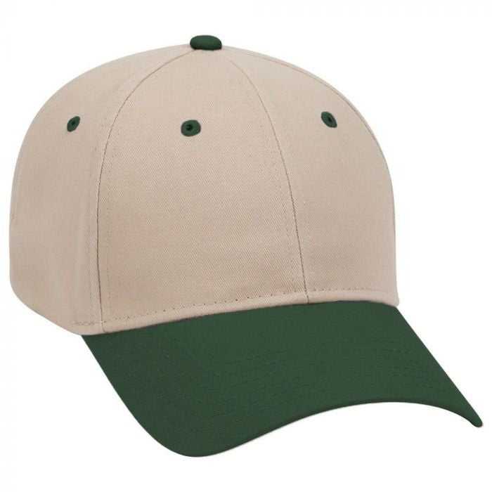 OTTO 19-503 Brushed Cotton Twill Low Profile Pro Style Cap with Full Buckram - Dark Green Khaki - HIT a Double - 1