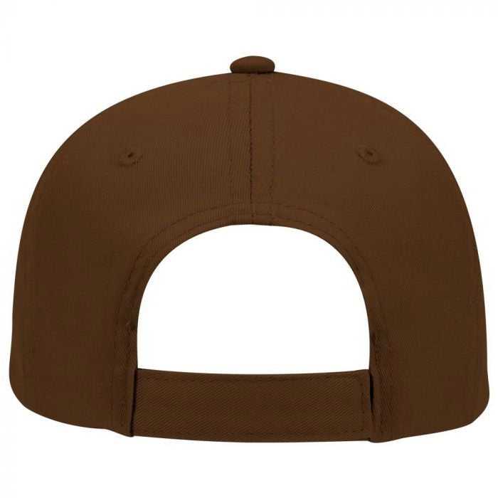 OTTO 19-536 Cotton Twill Low Profile Pro Style Cap with 6 Embroidered Eyelets - Brown - HIT a Double - 1