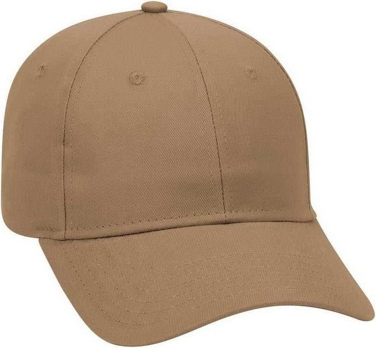 OTTO 19-536 Cotton Twill Low Profile Pro Style Cap with 6 Embroidered Eyelets - Coyote Brown - HIT a Double - 1