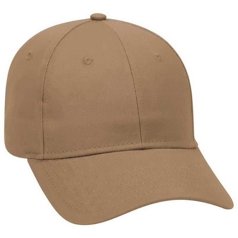 OTTO 19-536 Cotton Twill Low Profile Pro Style Cap with 6 Embroidered Eyelets - Coyote Brown - HIT a Double - 1