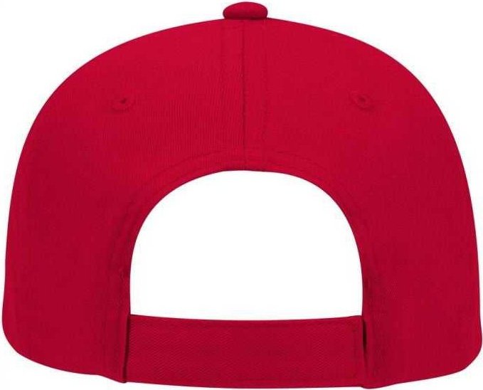 OTTO 19-536 Cotton Twill Low Profile Pro Style Cap with 6 Embroidered Eyelets - Red - HIT a Double - 1
