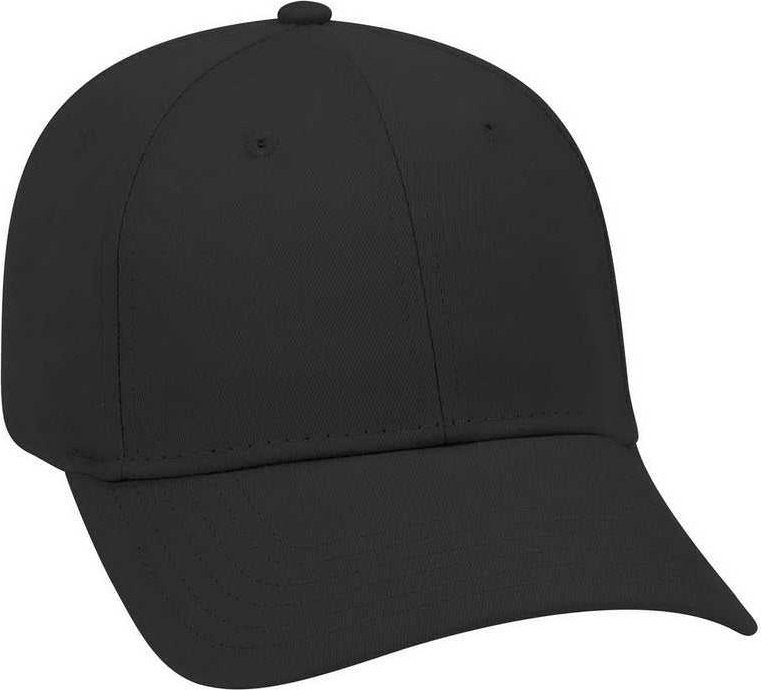 OTTO 19-536 Cotton Twill Low Profile Pro Style Cap with 6 Embroidered Eyelets - Black - HIT a Double - 1