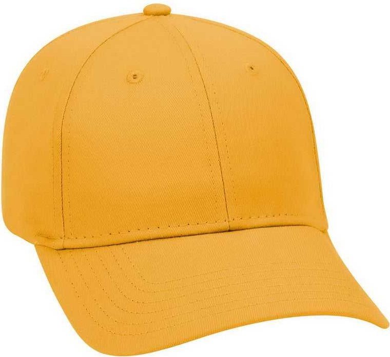 OTTO 19-536 Cotton Twill Low Profile Pro Style Cap with 6 Embroidered Eyelets - Gold - HIT a Double - 1