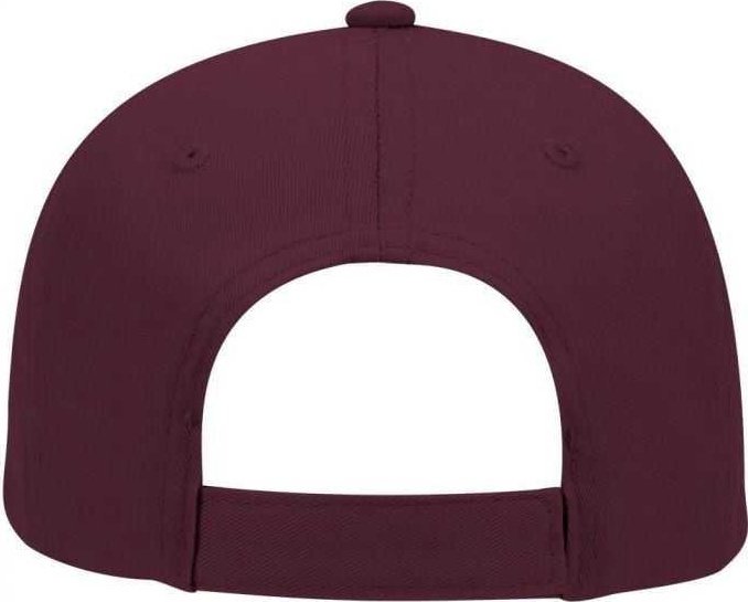 OTTO 19-536 Cotton Twill Low Profile Pro Style Cap with 6 Embroidered Eyelets - Maroon - HIT a Double - 2