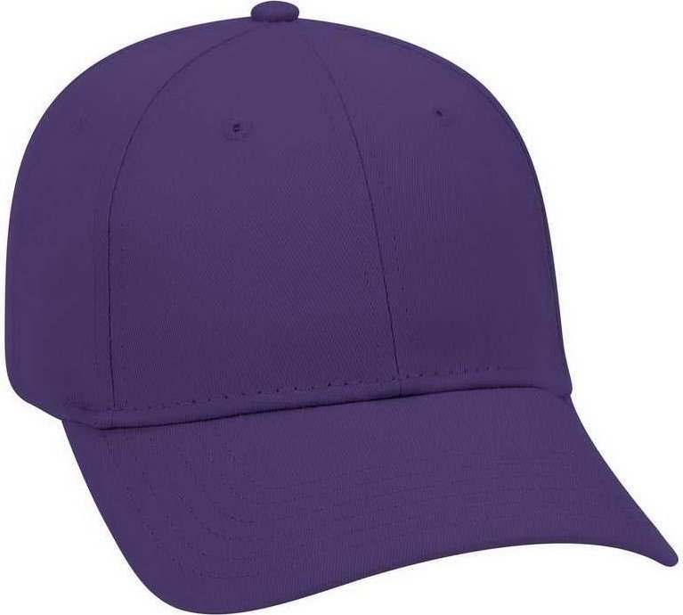 OTTO 19-536 Cotton Twill Low Profile Pro Style Cap with 6 Embroidered Eyelets - Purple - HIT a Double - 1