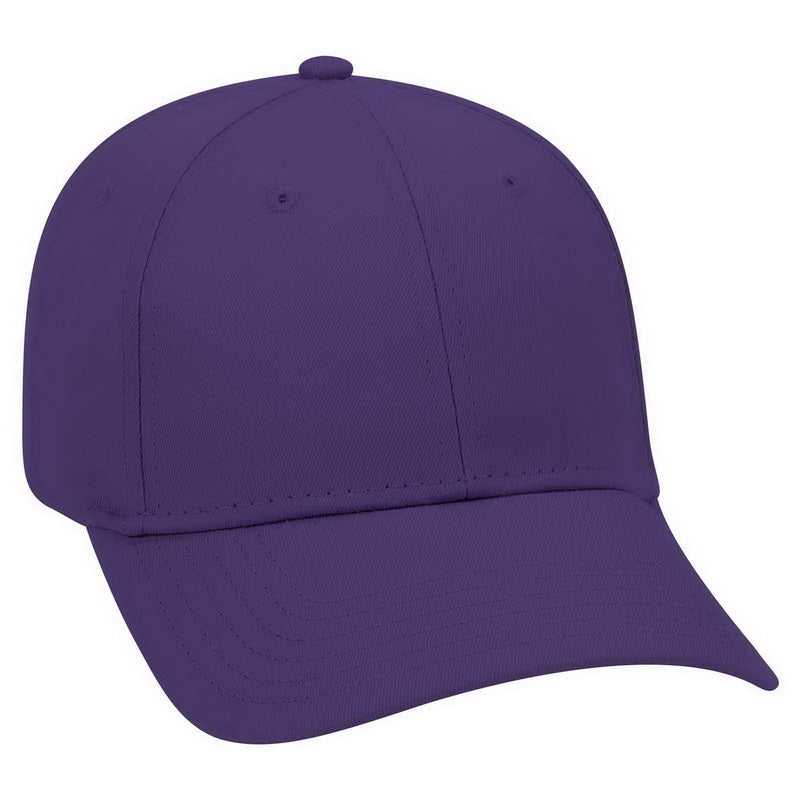 OTTO 19-536 Cotton Twill Low Profile Pro Style Cap with 6 Embroidered Eyelets - Purple - HIT a Double - 1