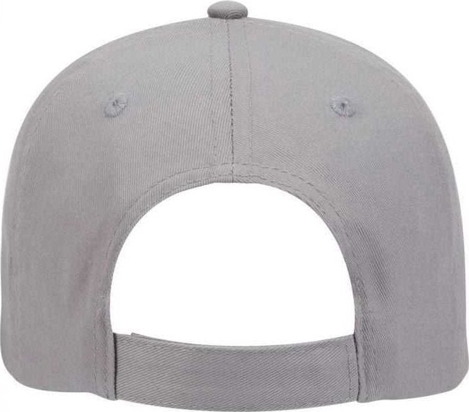 OTTO 19-536 Cotton Twill Low Profile Pro Style Cap with 6 Embroidered Eyelets - Gray - HIT a Double - 1