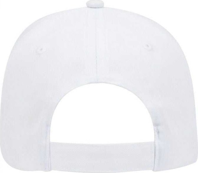 OTTO 19-536 Cotton Twill Low Profile Pro Style Cap with 6 Embroidered Eyelets - White - HIT a Double - 1