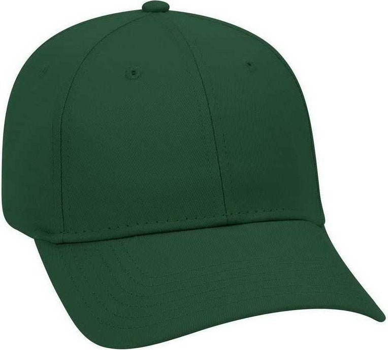 OTTO 19-536 Cotton Twill Low Profile Pro Style Cap with 6 Embroidered Eyelets - Dark Green - HIT a Double - 1