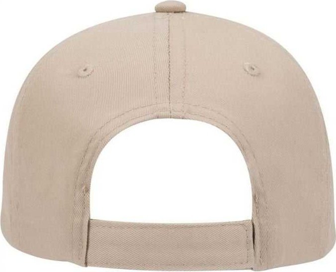 OTTO 19-536 Cotton Twill Low Profile Pro Style Cap with 6 Embroidered Eyelets - Khaki - HIT a Double - 1