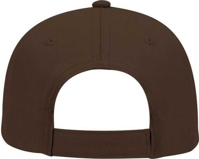 OTTO 19-536 Cotton Twill Low Profile Pro Style Cap with 6 Embroidered Eyelets - Dark Brown - HIT a Double - 2