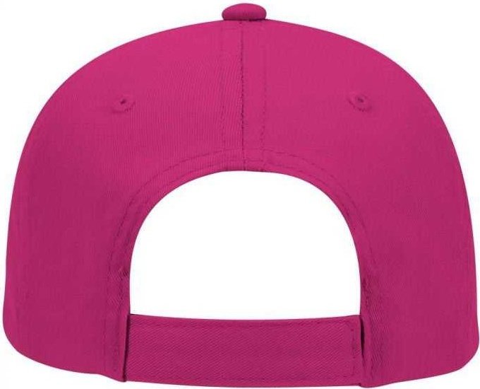 OTTO 19-536 Cotton Twill Low Profile Pro Style Cap with 6 Embroidered Eyelets - Hot Pink - HIT a Double - 2