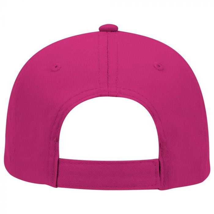 OTTO 19-536 Cotton Twill Low Profile Pro Style Cap with 6 Embroidered Eyelets - Hot Pink - HIT a Double - 1